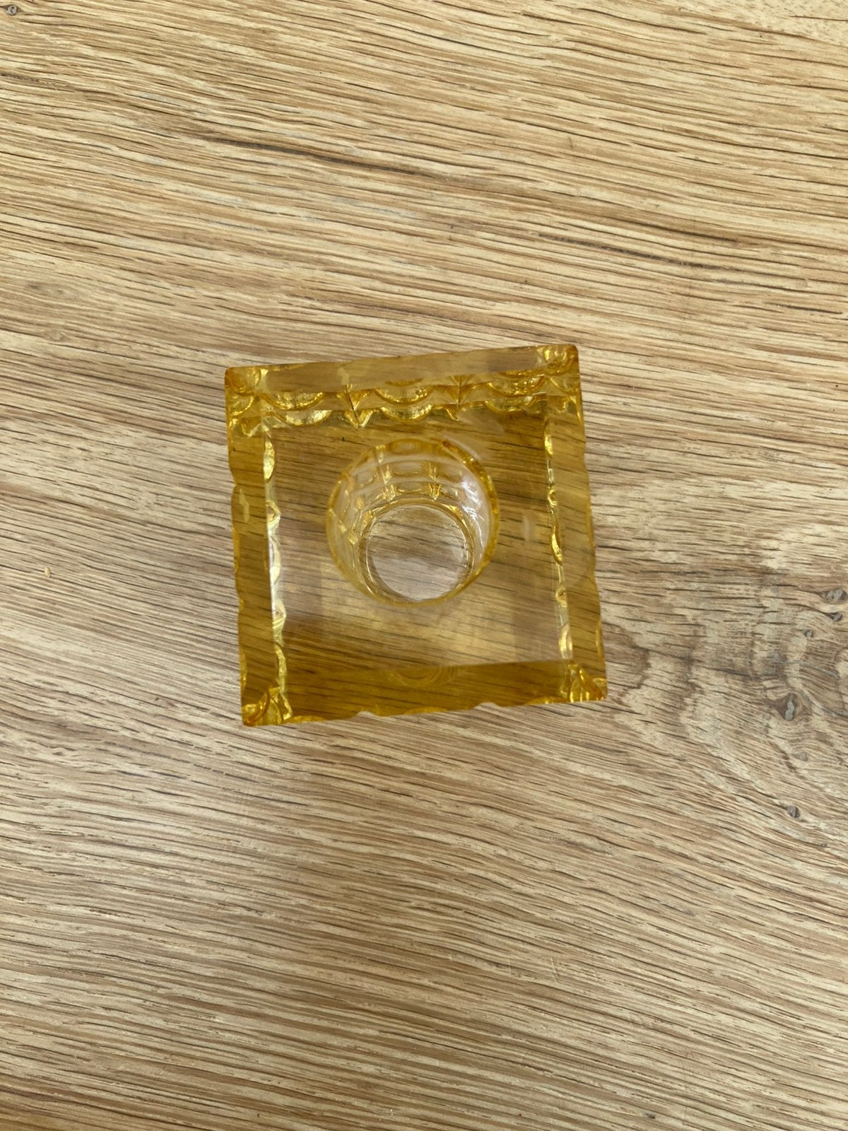 14 kandelaars goud/geel doorzichtig van Xenos, Geel, Ophalen of Verzenden, Zo goed als nieuw, 5 cm