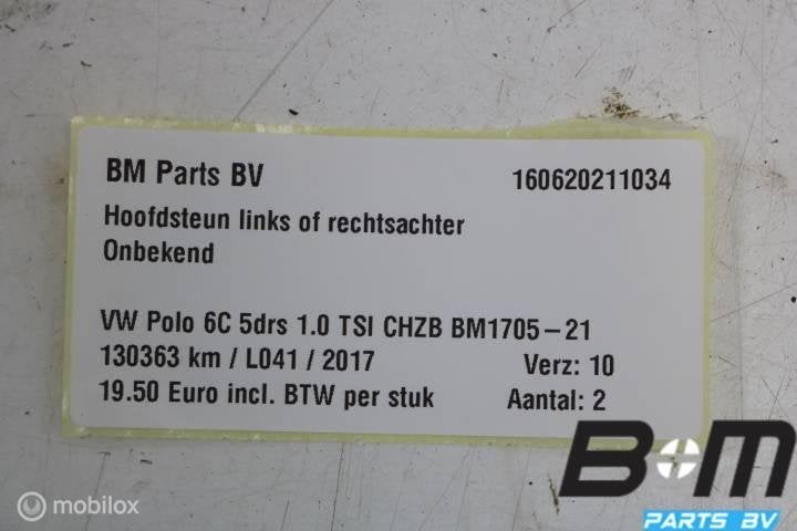 Hoofdsteun LA of RA VW Polo 6C, Gebruikt