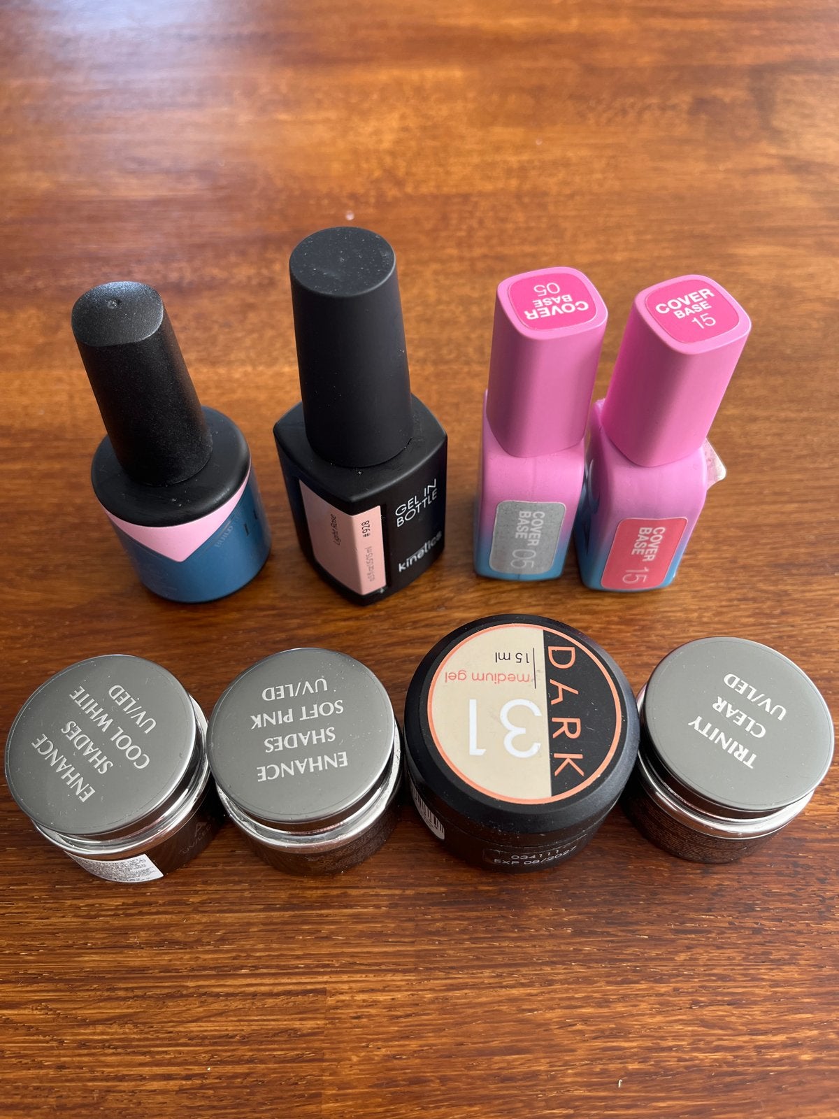 set 8 professionele nagelproducten (gels) Akzentz Luxio, Ophalen of Verzenden, Zo goed als nieuw, Overige kleuren, Handen en Nagels