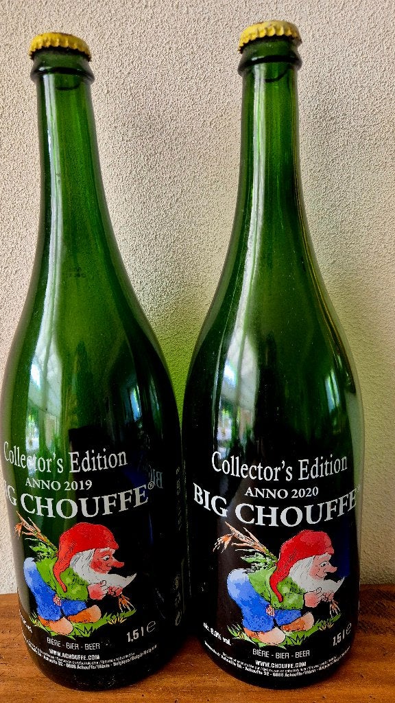 Lege BIG CHOUFFE fles bier 2019+2020 collectors edition 1,5L, Ophalen of Verzenden, Zo goed als nieuw, Flesje(s), Overige merken