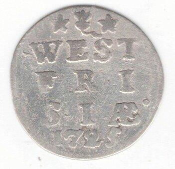 26-923 West Friesland 2 stuiver 1725, Vóór koninkrijk, Zilver, Losse munt, Overige waardes