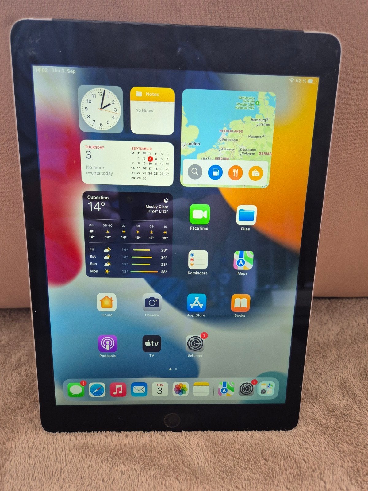 iPad Air 2 128GB wifi en sim, Ophalen, Grijs, Apple iPad Air