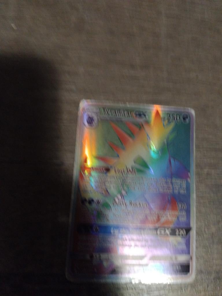 Pokémon TCG: Rainbow Rare Necrozma GX Kaart, Ophalen of Verzenden, Zo goed als nieuw, Losse kaart, Foil