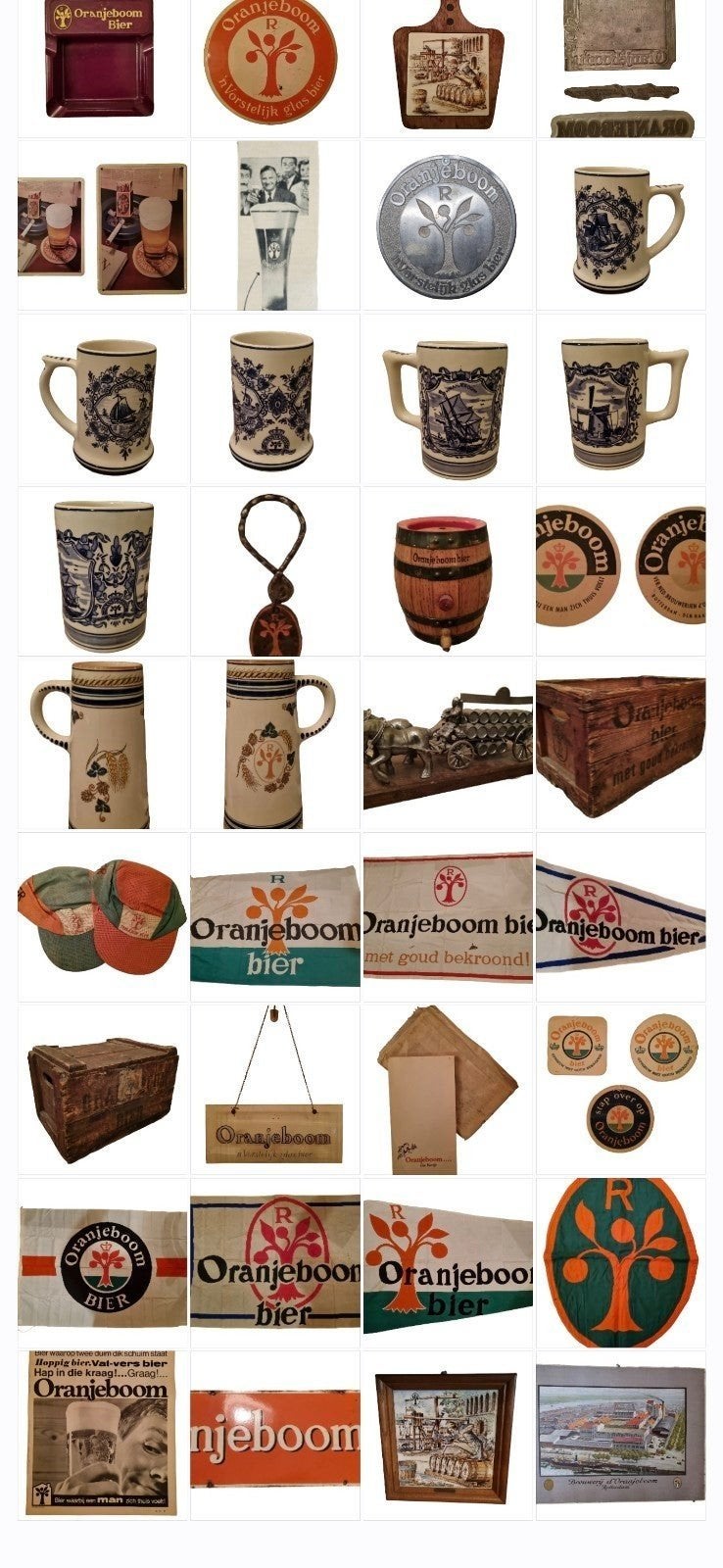 Grote collectie Oranjeboom bier memorabilia, Verzamelen, Ophalen of Verzenden, Gebruikt, Reclamebord
