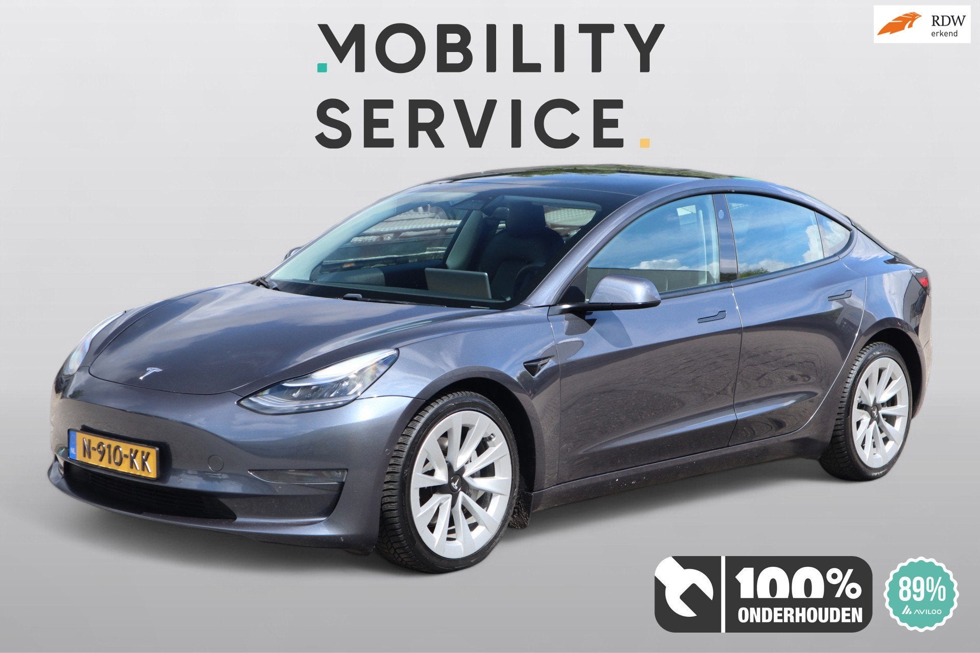 Tesla Model 3 Long Range AWD 75 kWh SOH89% Trekhaak Pano Cli, Auto's, Tesla, Gebruikt, 544 km, Leder, 1000 kg