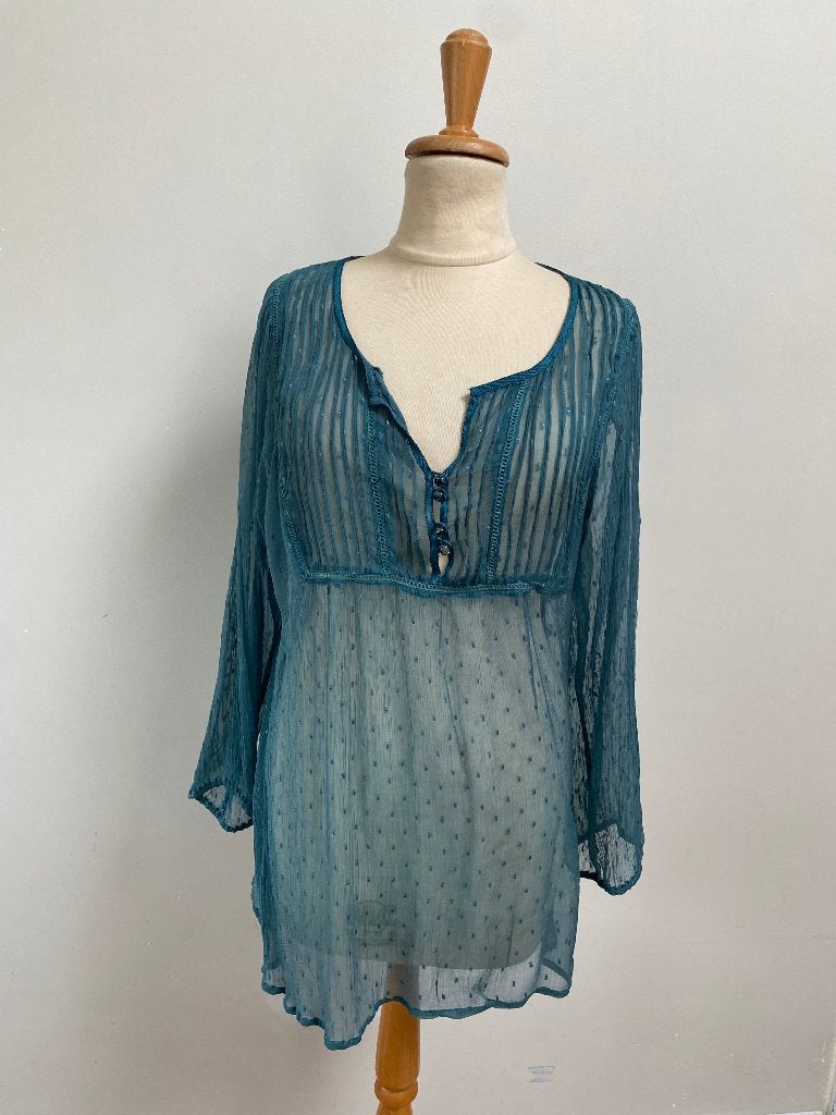 Transparante Jackpot blouse maat 40, Verzenden, Zo goed als nieuw, Maat 38/40 (M)