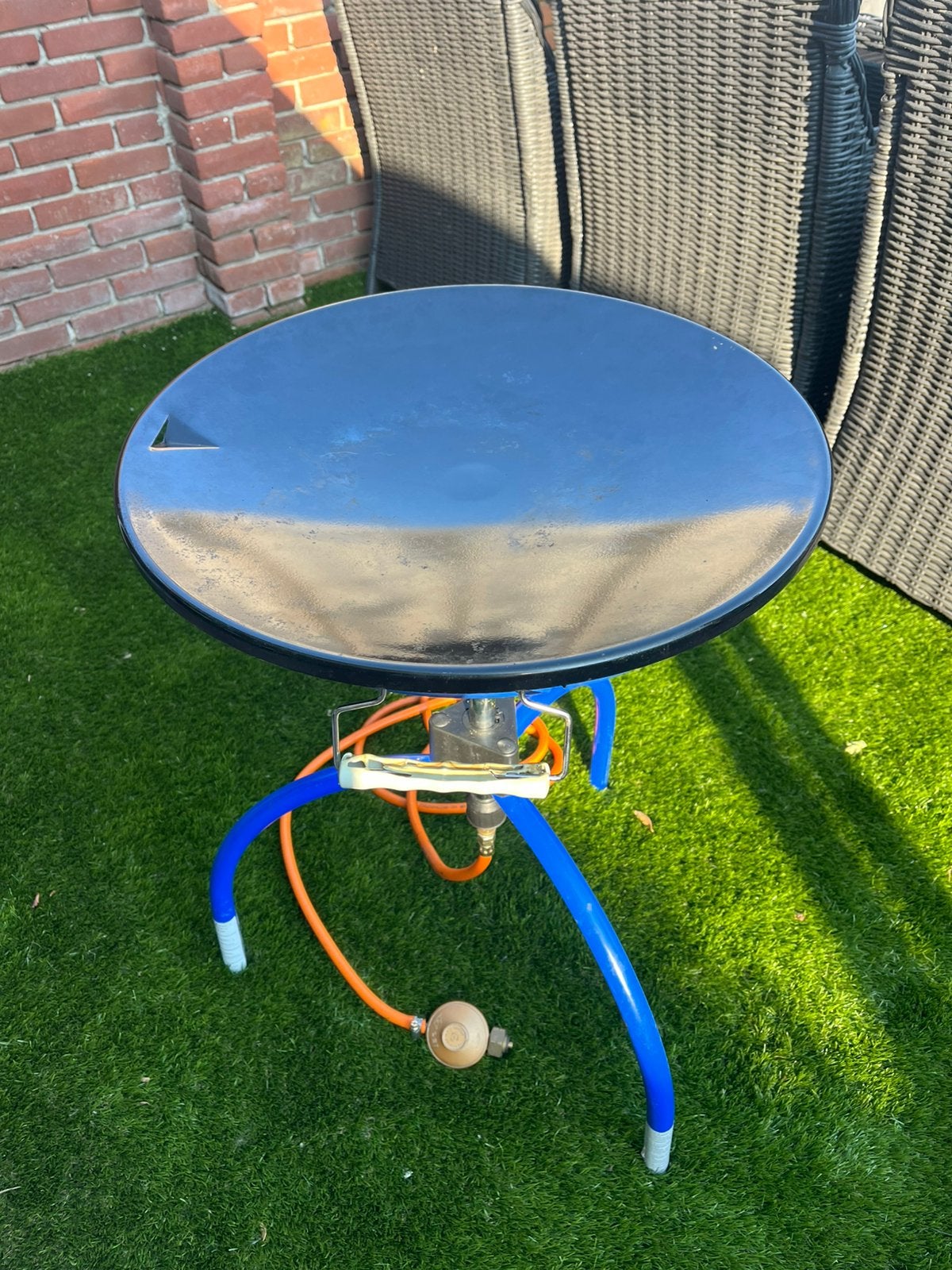 Gebruikte skottel braai, Ophalen, Gebruikt