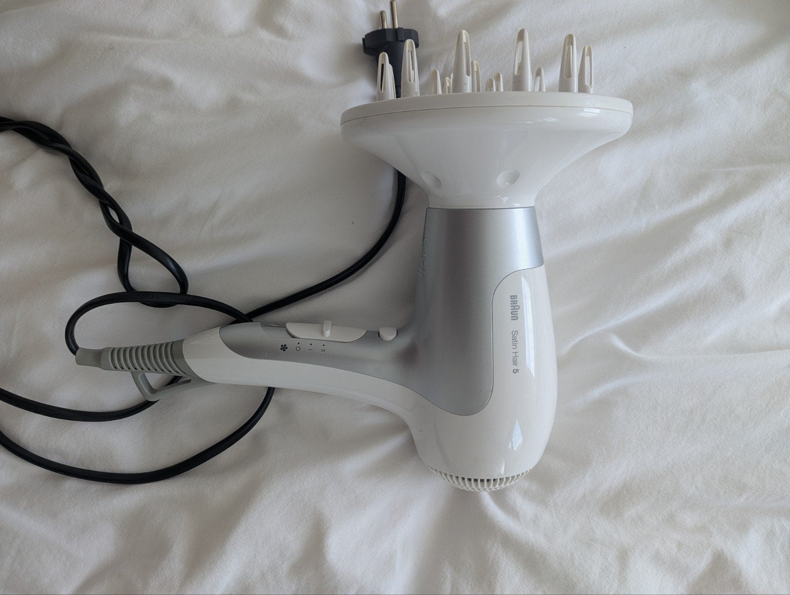 Braun Satin Hair 5 föhn met diffuser, Ophalen of Verzenden, Gebruikt, Haarverzorging