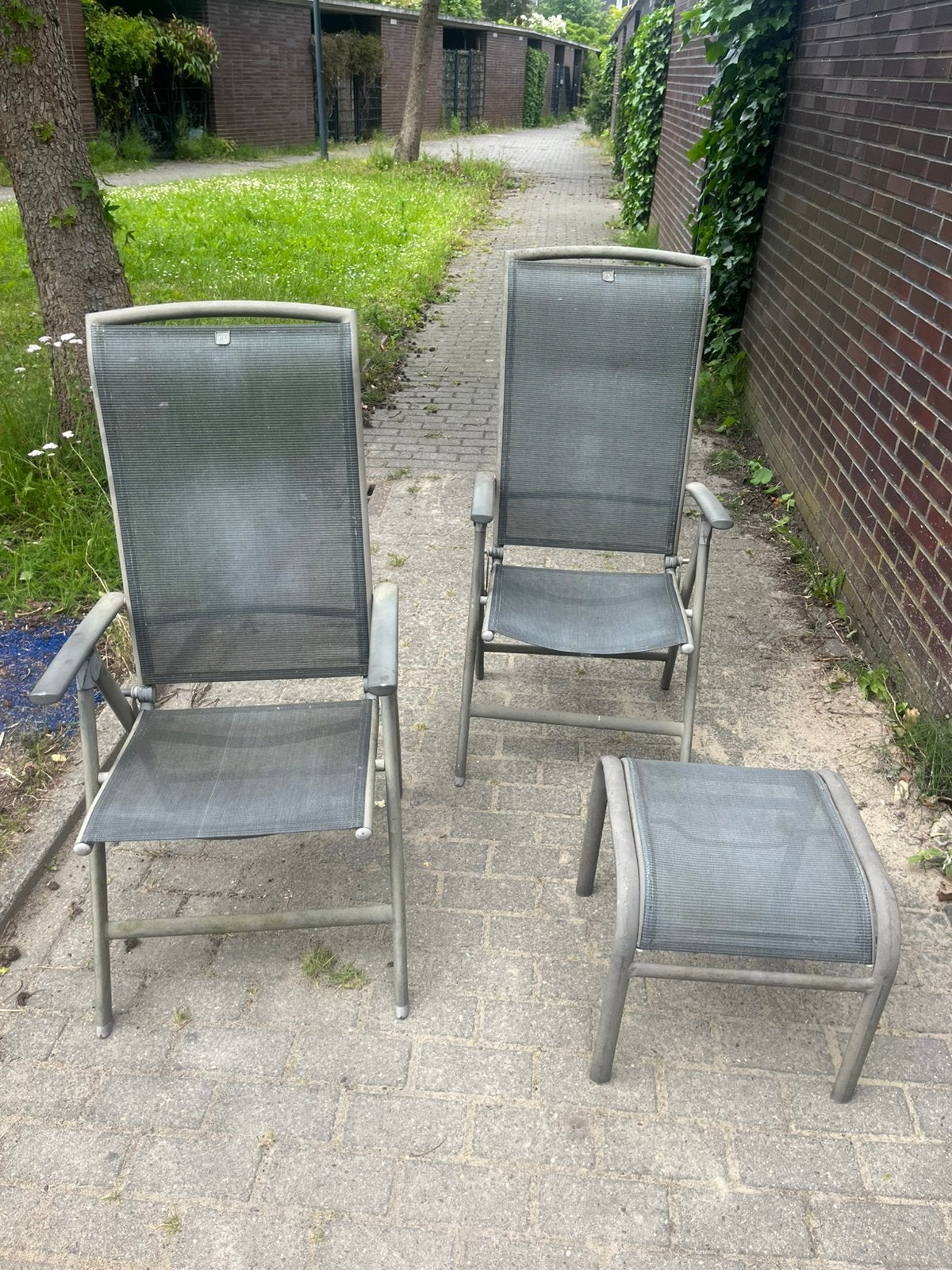 Tuinstoelen, Tuin en Terras, Tuinstoelen, Ophalen, Gebruikt, Aluminium, Verstelbaar