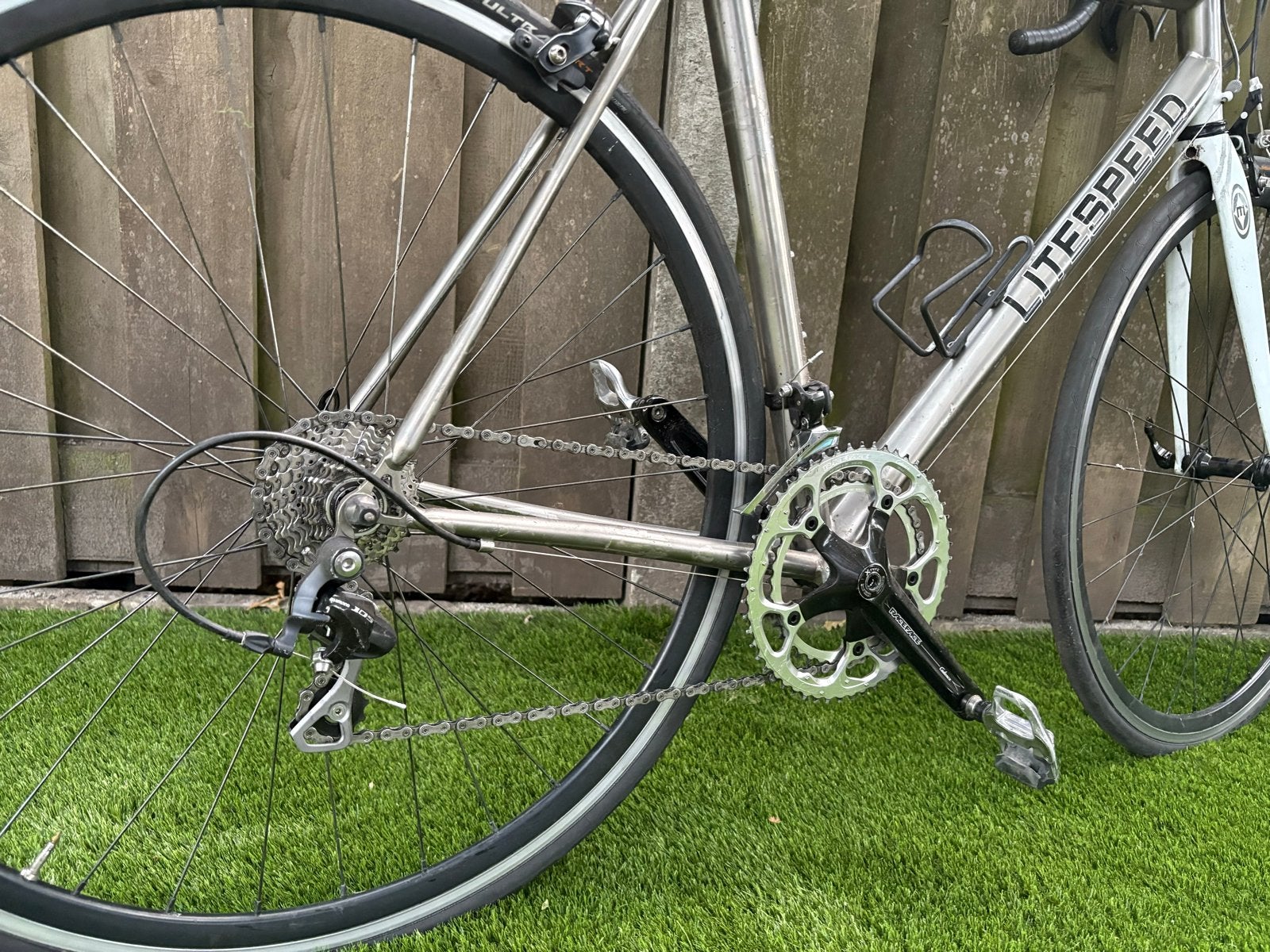 Litespeed T2 Titanium Racefiets USA – Shimano 105 – maat 54, Gebruikt, Velgrem, 15 tot 20 versnellingen, 53 tot 57 cm