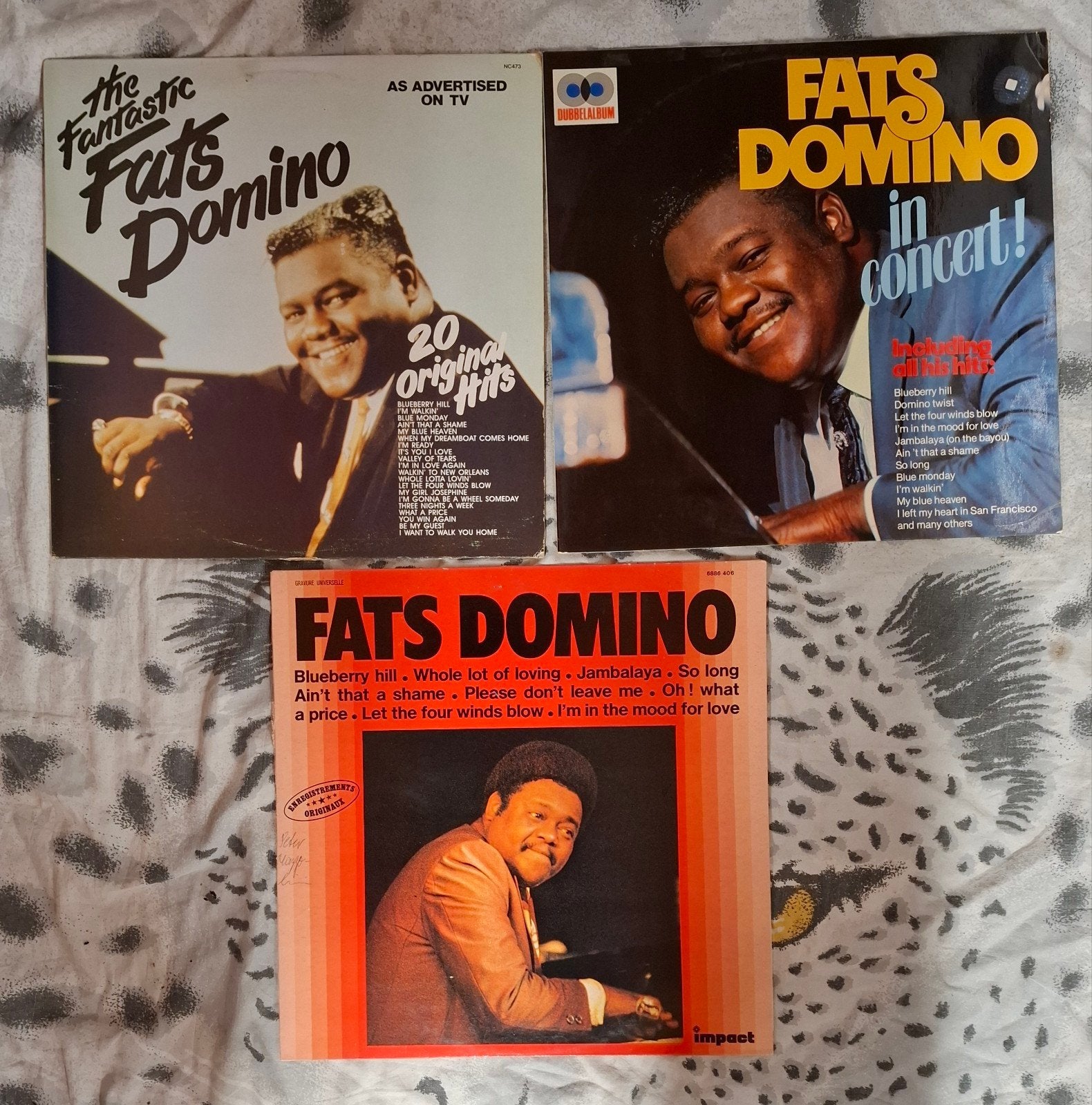 Fats Domino Vinyl Collectie - 3 LP's, LP, Gebruikt, Pop, Ophalen of Verzenden