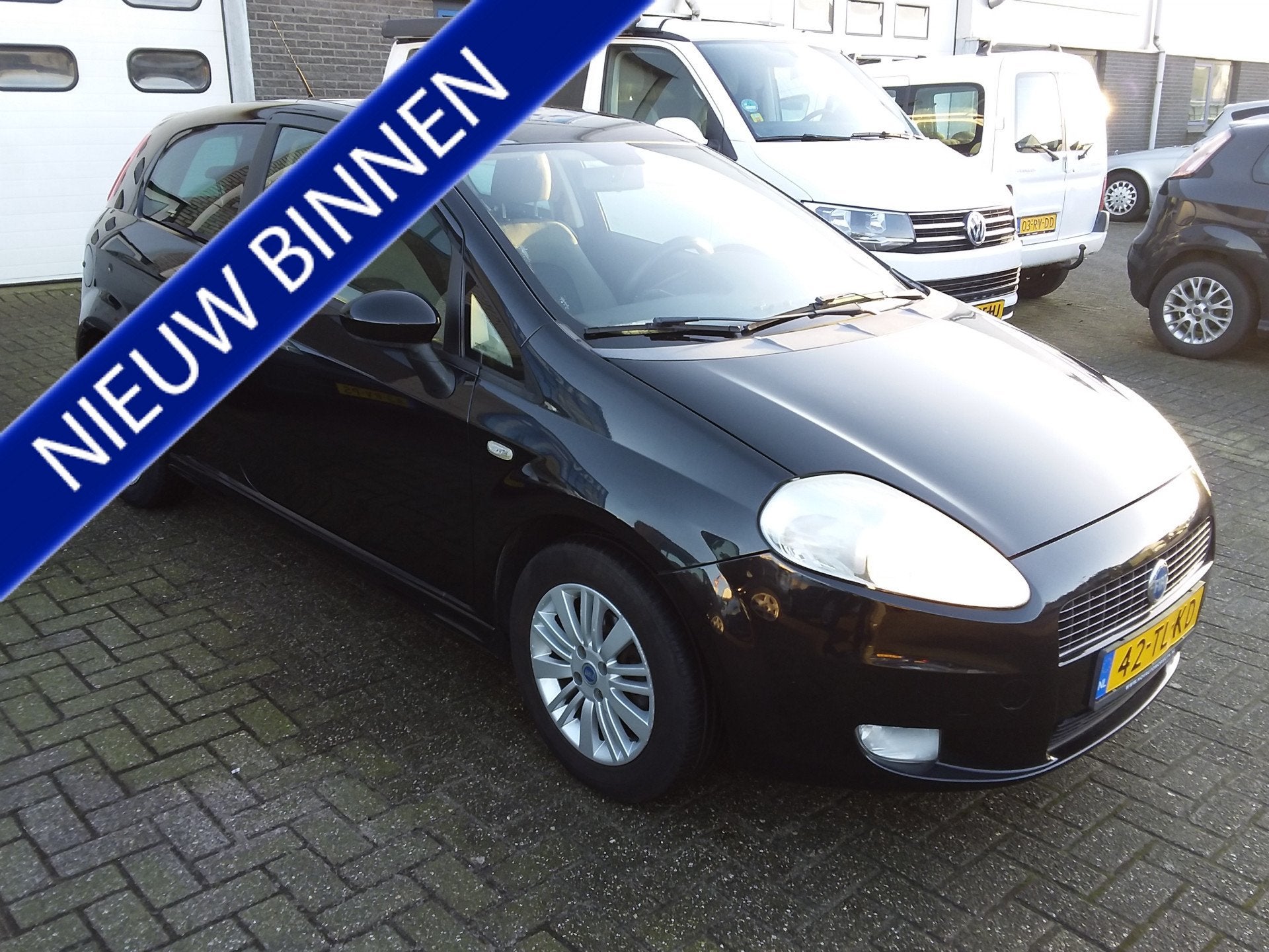 Fiat Grande Punto 1.4 Sportsound (bj 2006), Auto's, Fiat, Voorwielaandrijving, Stof, Zwart, 4 cilinders
