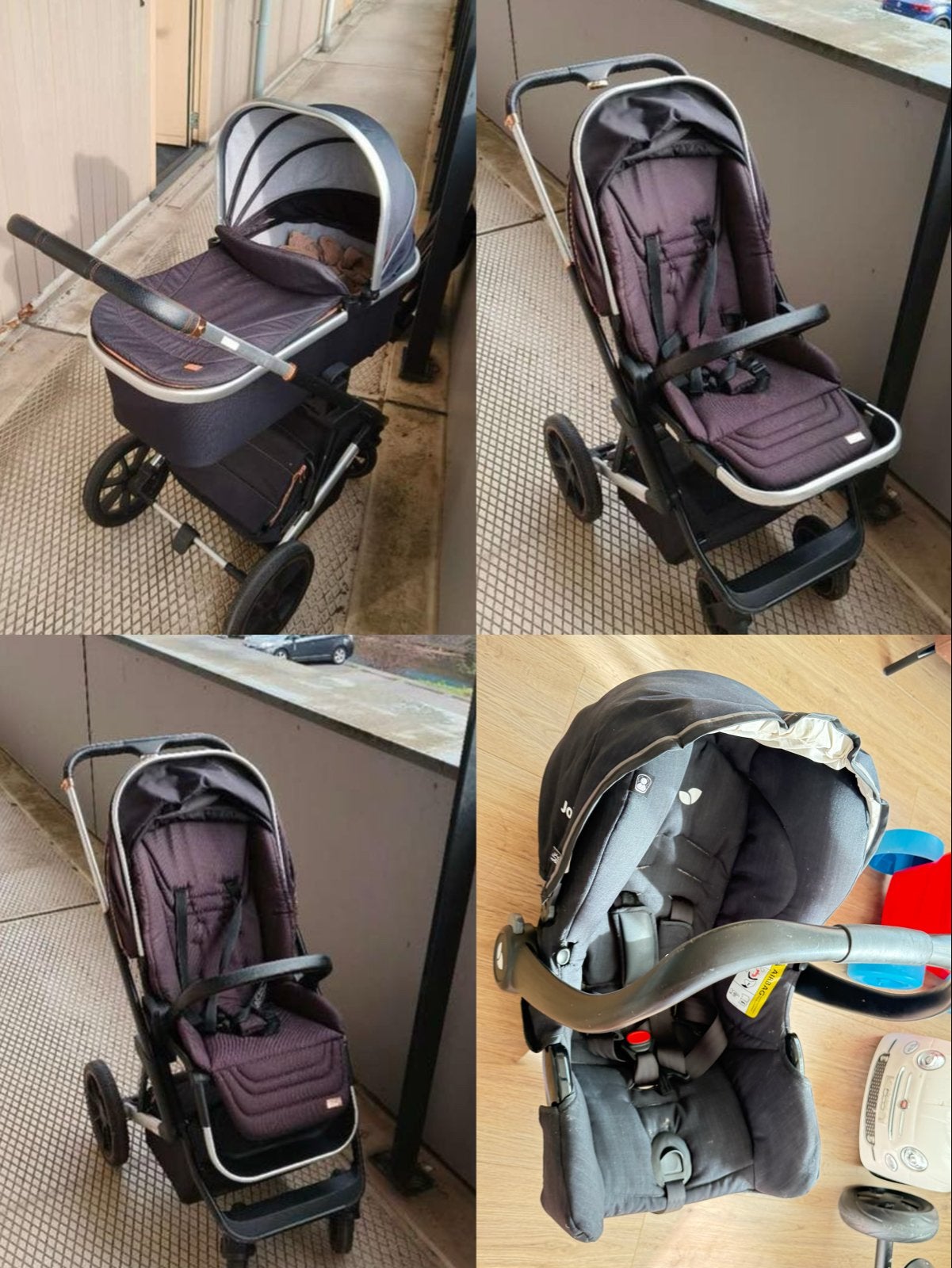 Joie kinderwagen 3-in-1 set: reiswieg, zitje, autostoel, Kinderen en Baby's, Buggy's, Ophalen of Verzenden, Zo goed als nieuw