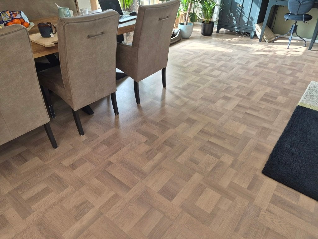 Luxe parketlook laminaat Paris Eiken, Ophalen, 30 cm of meer, Zo goed als nieuw, 10 m² of meer