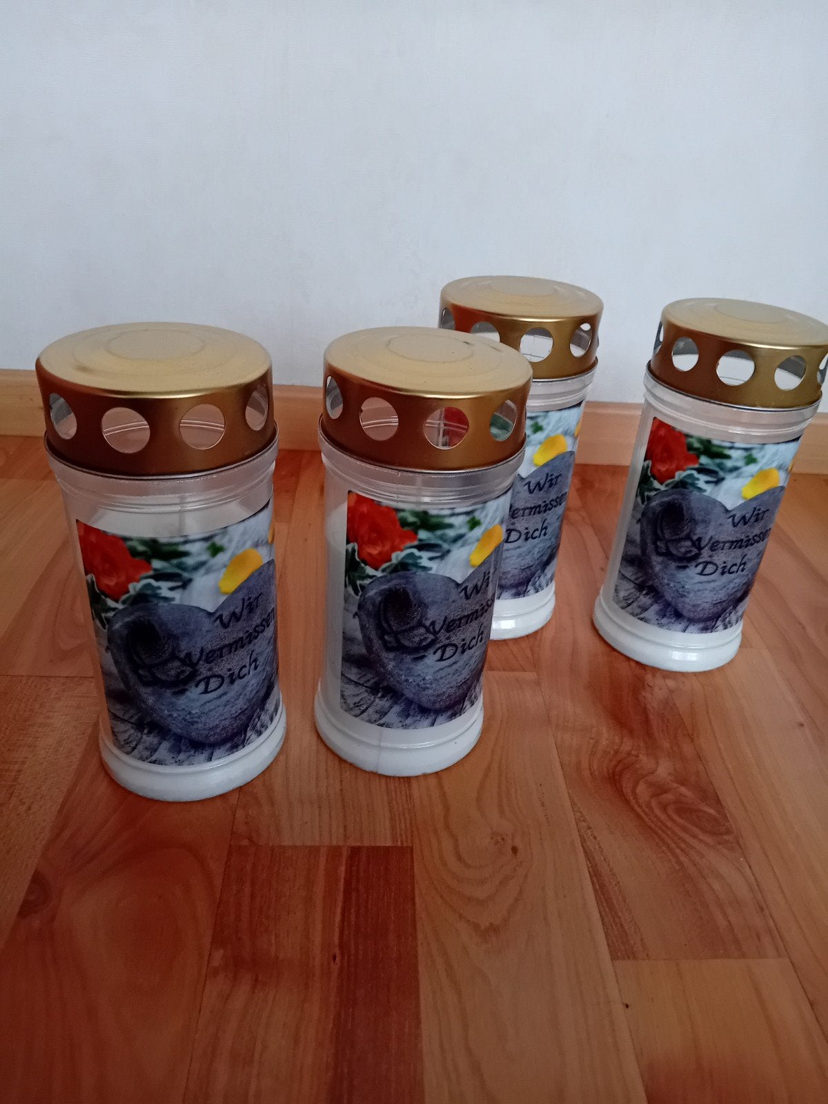 4 Vivere grafkaarsen "Wir Vermissen Dich" - Nieuw, Kunststof, Meerkleurig, Overige merken, Nieuw