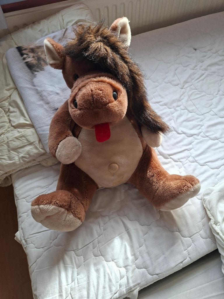 grote knuffel paard, ca. 45 cm., Kinderen en Baby's, Ophalen of Verzenden, Zo goed als nieuw, Paard