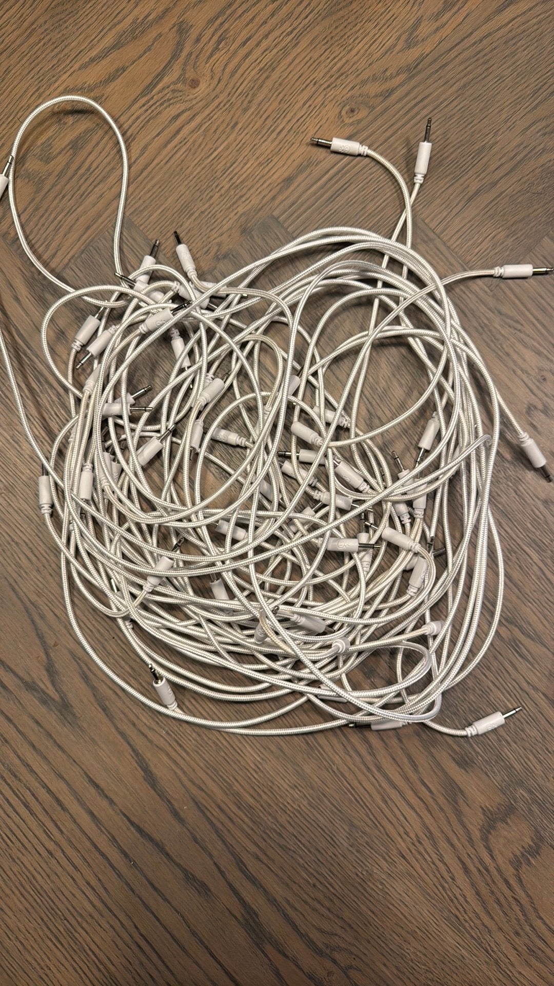 50st Erica synths braided patch cables wit, Muziek en Instrumenten, Ophalen of Verzenden, Zo goed als nieuw