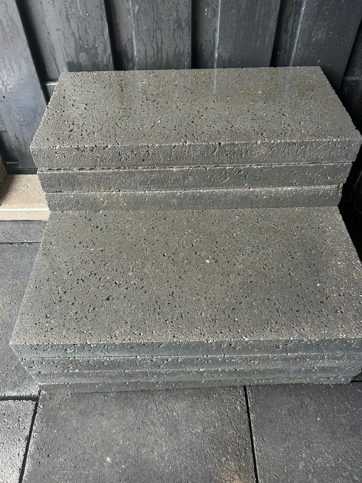 Schellevis tegels antraciet, Tuin en Terras, Tegels en Klinkers, Ophalen, Beton, Terrastegels