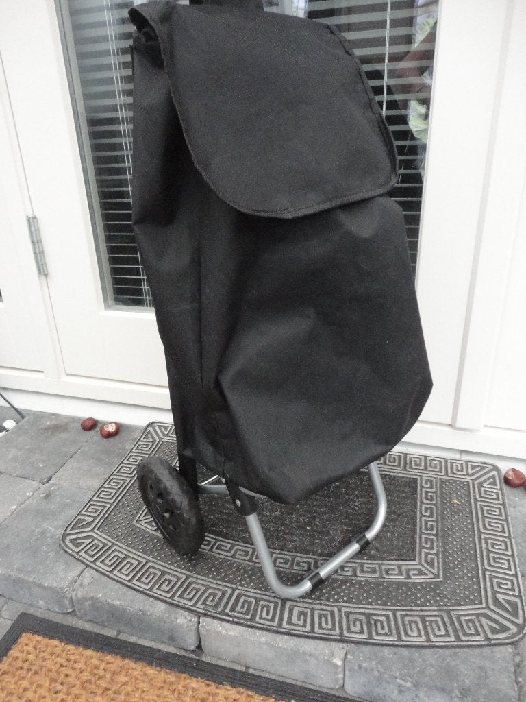 ZGAN ZWARTE BOODSCHAPPENTROLLEY, 40 tot 60 cm, 30 cm of meer, Zwart, Minder dan 35 cm