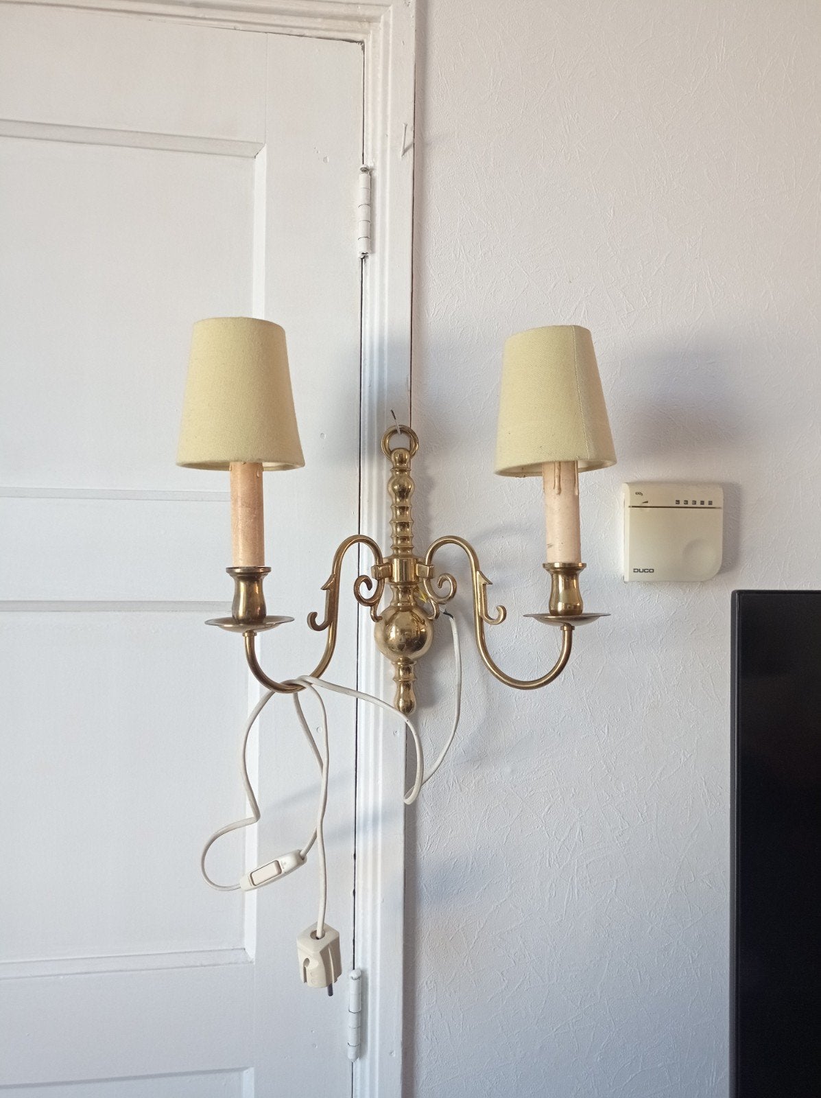 Vintage brons wandlampen, Ophalen of Verzenden