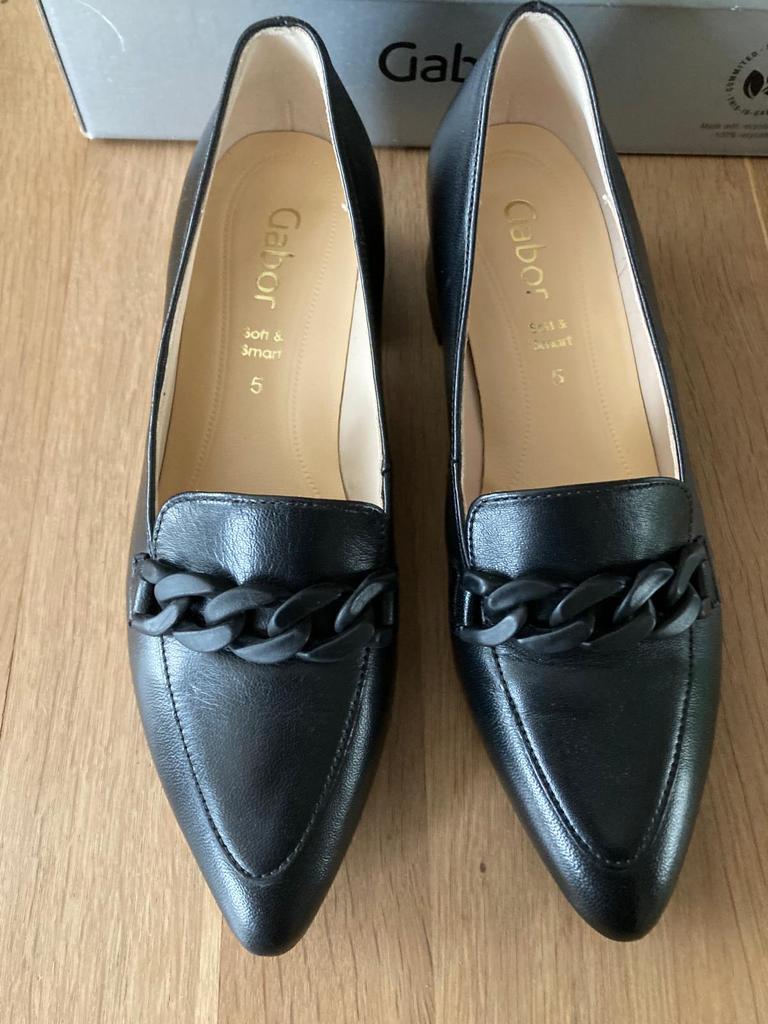 Gabor Zwart leren pumps maat 38 nieuw in doos, Ophalen of Verzenden, Nieuw, Zwart