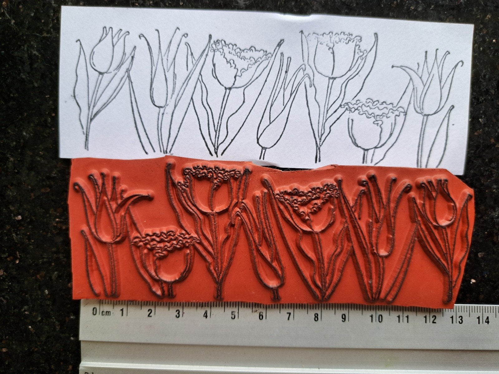 ART SPECIALLY RUBBER STEMPEL TULPEN BLOEMEN ARTSPECIALLY, Ophalen of Verzenden, Zo goed als nieuw, EZ-mounted stempel