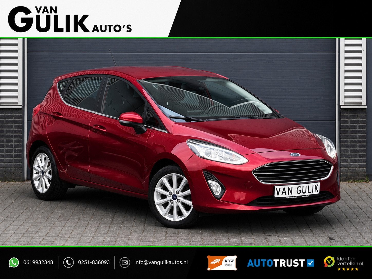 Ford Fiesta 1.0 EcoBoost Titanium | Cruise control | Winterp, Auto's, Ford, Stof, Gebruikt, Zwart, Bedrijf