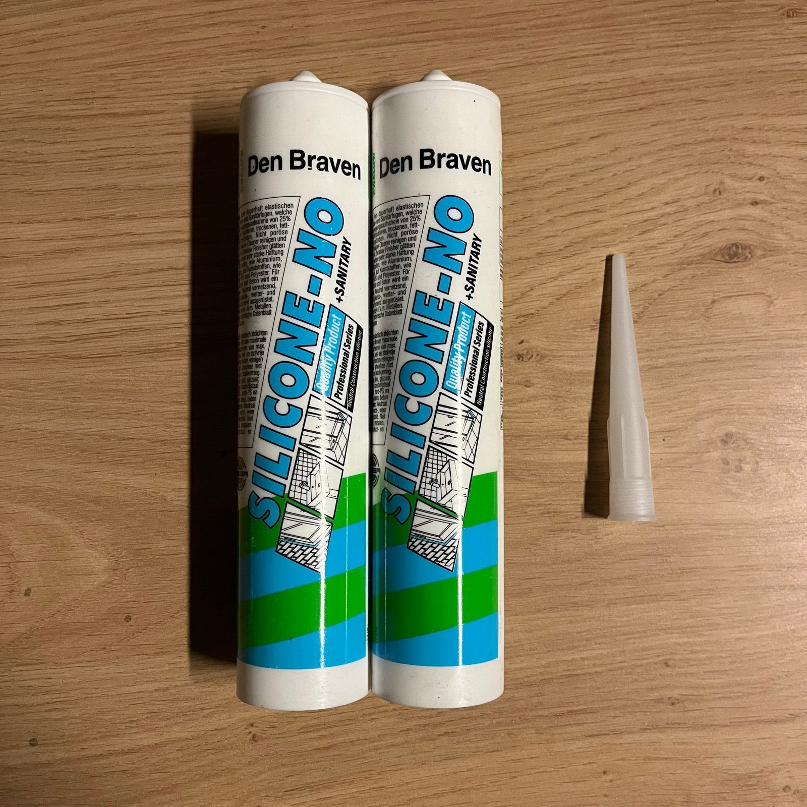Den Braven Silicone-NO Sanitair Kit Wit 310ml (2 stuks), Ophalen of Verzenden, Nieuw