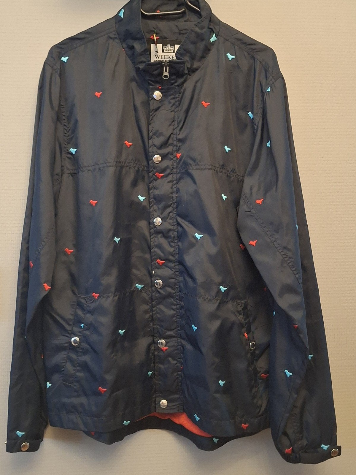 Weekend Offender jas met vogeltjesprint - Maat L, Ophalen of Verzenden, Nieuw, Blauw