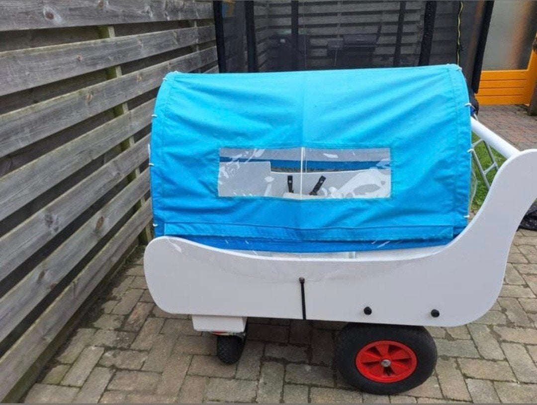 Complete Bolderkar met babyschalen en huif, Ophalen, Gebruikt