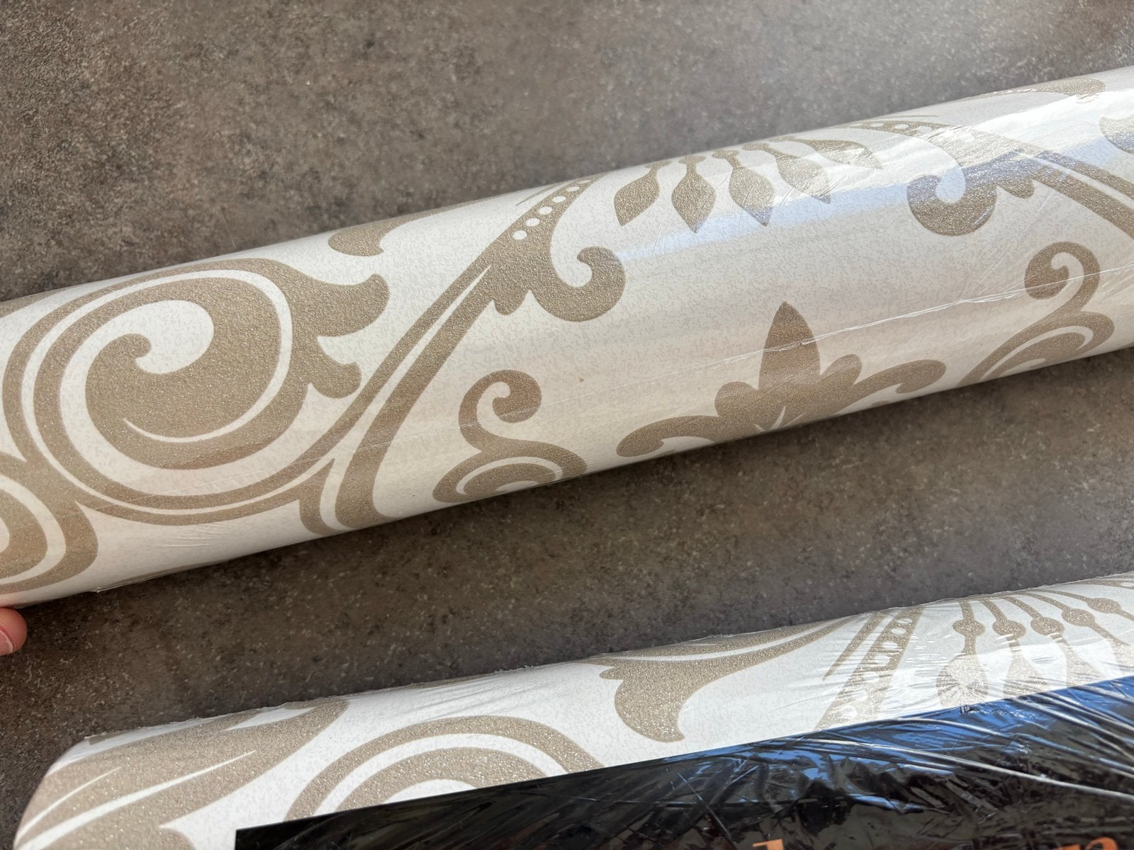 Luxe Behang - Crème Wit met Zacht Goud (Nieuw), Ornamentaal, Overige merken, Wit, Ophalen of Verzenden