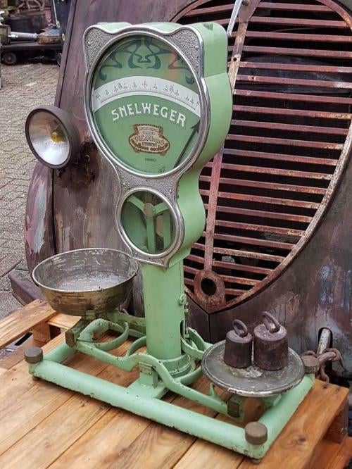 Zeldzame Art Deco , Art Nouveau weegschaal van W.C. Olland, Ophalen, Winkelweegschaal, Analoog, Zo goed als nieuw