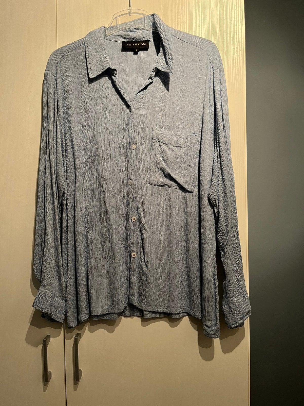 Blouse van No.1 by OX maat L, Kleding | Dames, Ophalen of Verzenden, Zo goed als nieuw, Blauw, Blouse of Tuniek