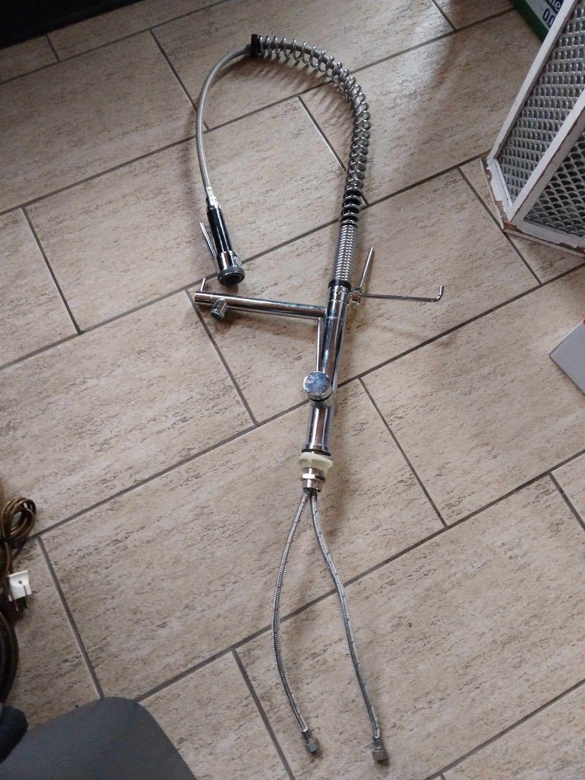 Gessi Keukenkraan met Uittrekbare Douche - 94 cm hoog, Ophalen, Gebruikt, Chroom, Kraan