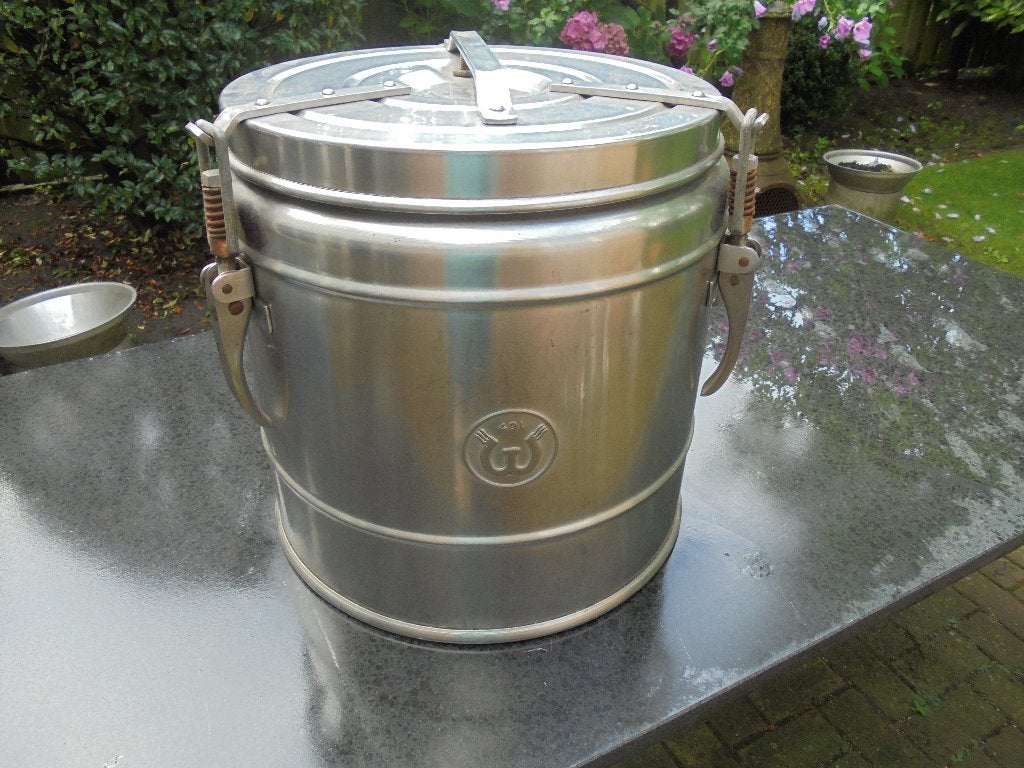 Gamel, gamellen, voedselcontainer, RVS tank. 40 liter., Verzamelen, Ophalen, Overige soorten, Nederland, Overige typen