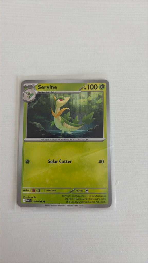 Servine pokemon kaart 005/088, Ophalen of Verzenden, Nieuw, Losse kaart