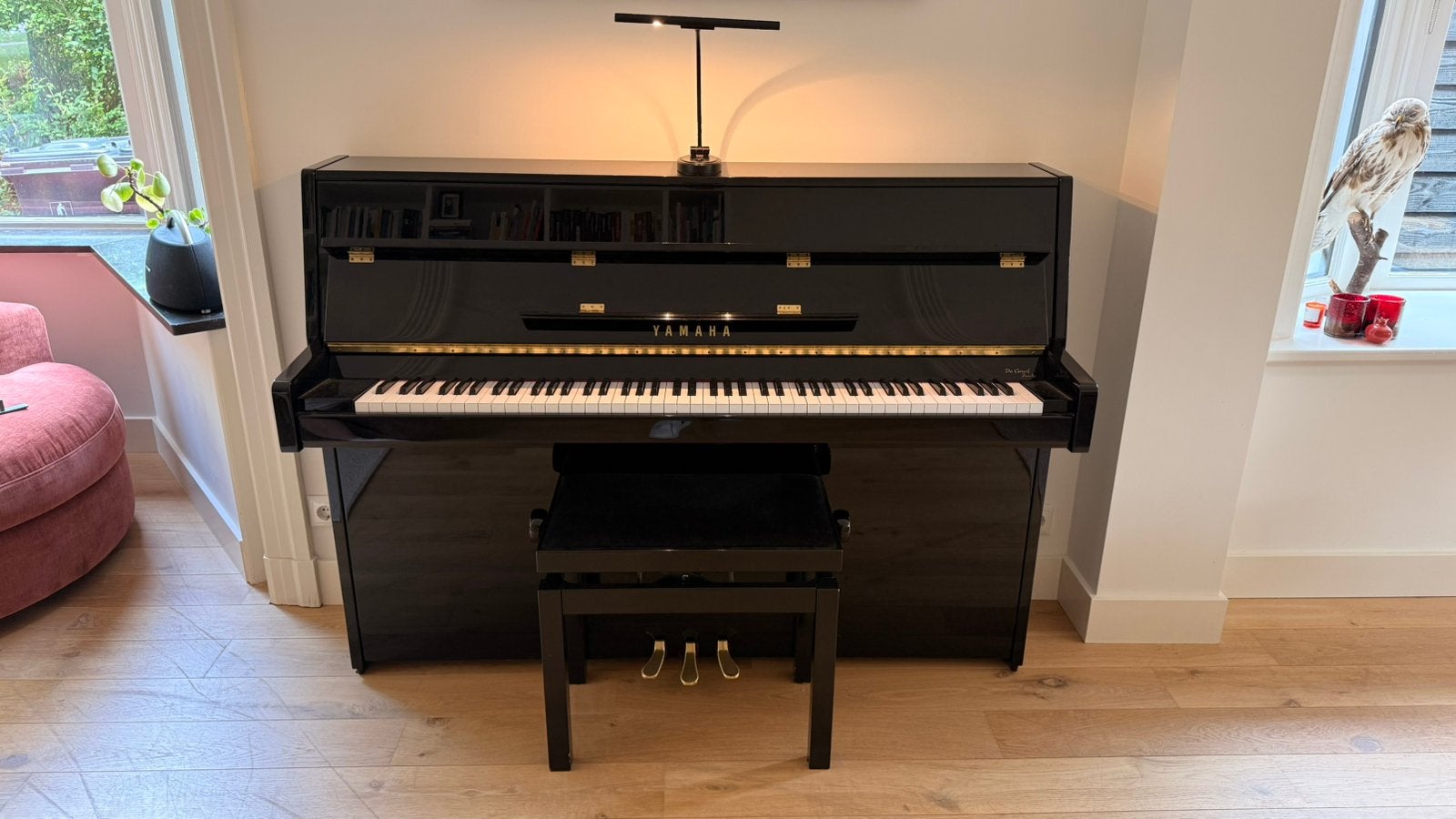 Yamaha B1 PE Piano 2013 Hoogglans Zwart | Uitstekende staat, Muziek en Instrumenten, Piano's, Ophalen, Gebruikt, Zwart, Piano