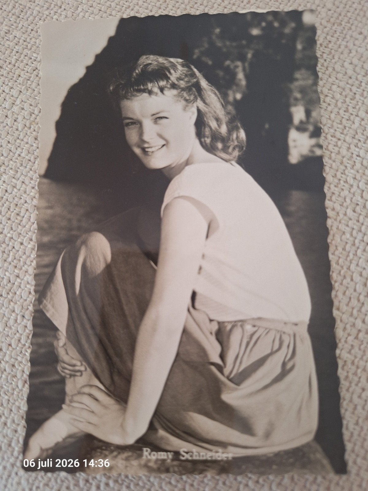 Romy Schneider kaart Scampolo, Ophalen of Verzenden, Gebruikt, Film, Foto of Kaart