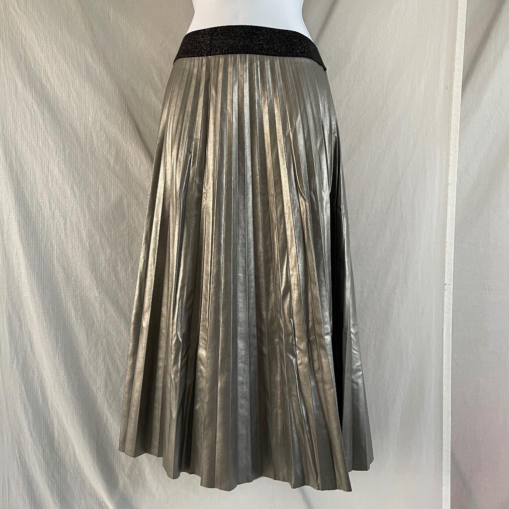 Summum Woman plissérok zilverkleurig, maat Medium – metallic, Maat 38/40 (M), Summum Woman, Overige kleuren, Ophalen of Verzenden