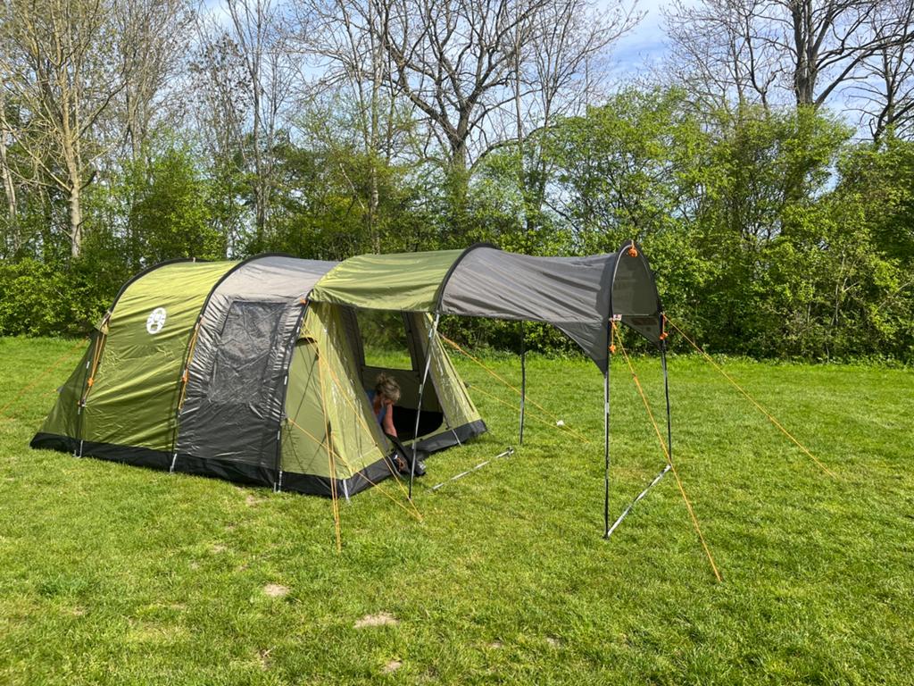 Coleman Cook 4 tent incl extra luifel, Ophalen, Zo goed als nieuw, Tot en met 4