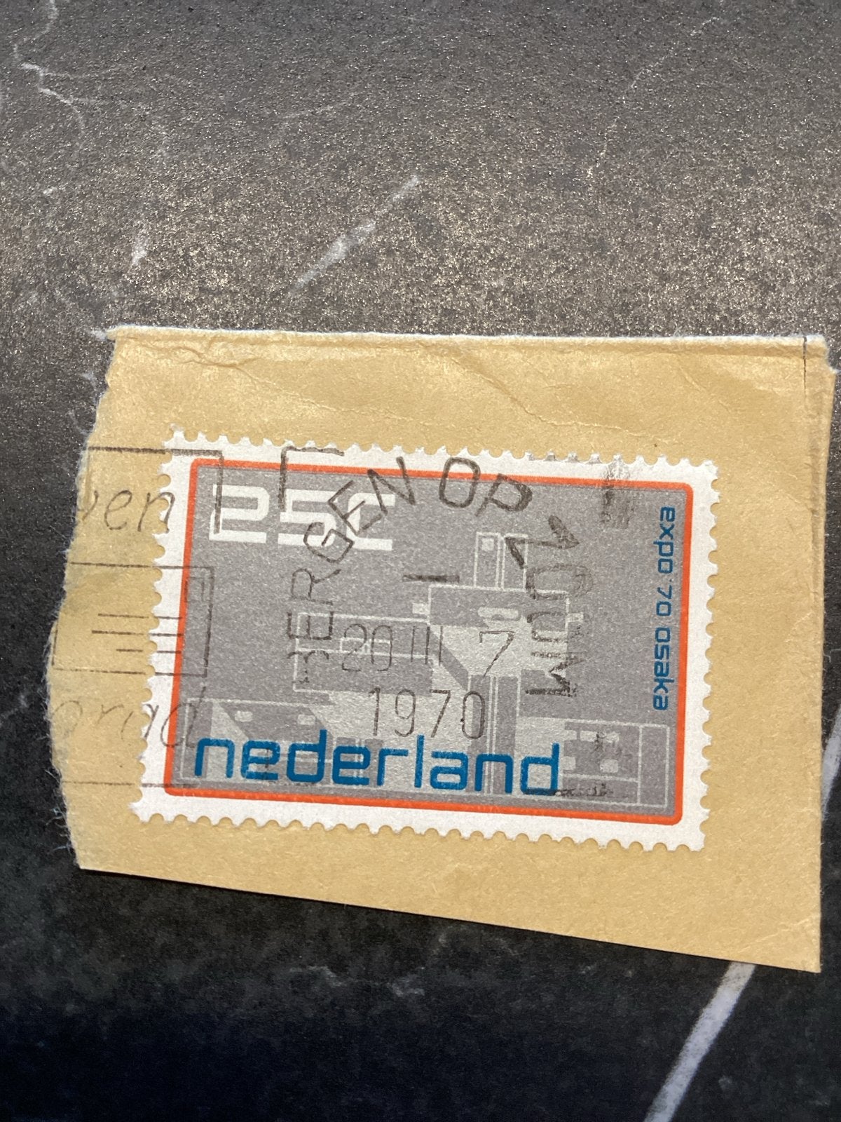 Nederlandse postzegel Expo 70 Bergen op Zoom, Postzegels en Munten, Ophalen of Verzenden, Na 1940, Gestempeld