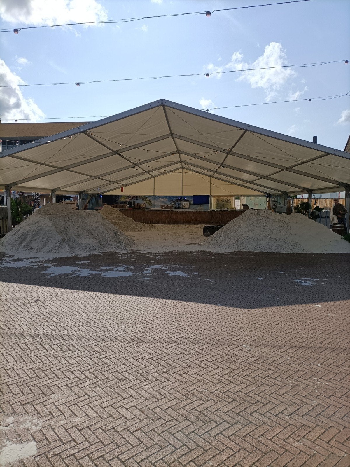 semi permanente tent huren voor opslag, winkel of magazijn., Ophalen of Verzenden, Zo goed als nieuw