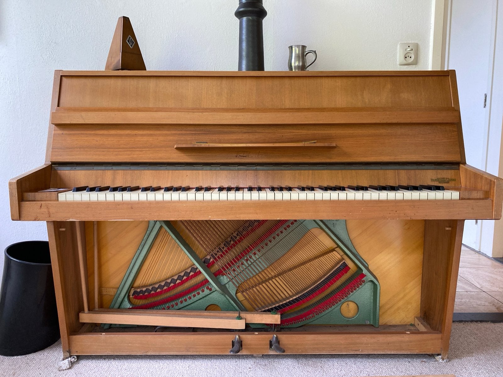 Piano van het merk Ritterhaus (Duitsland), Ophalen, Gebruikt, Bruin, Piano