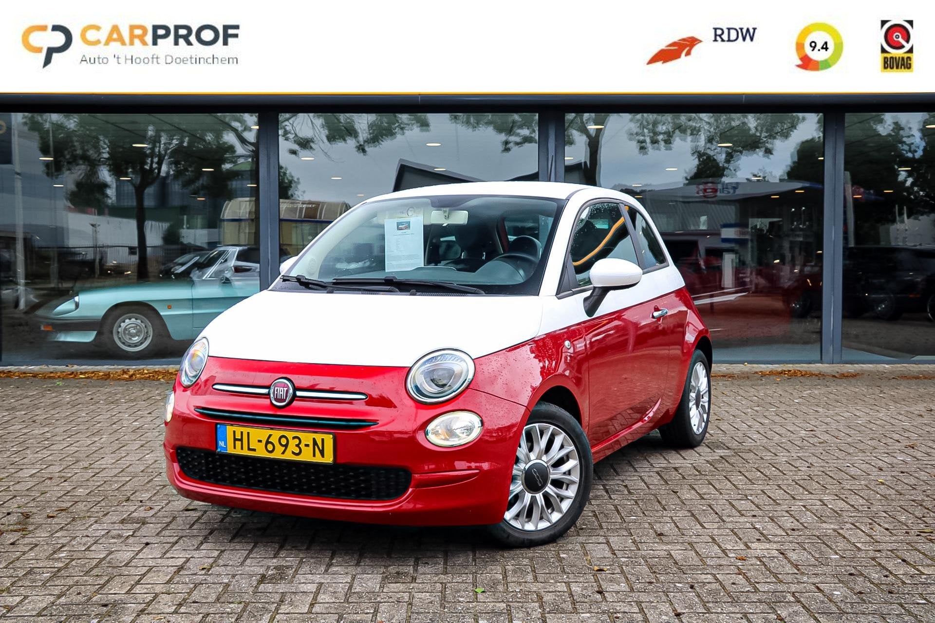 Fiat 500 0.9 TwinAir Turbo Popstar AUTOMAAT / TREKH., Stof, Gebruikt, Origineel Nederlands, Bedrijf