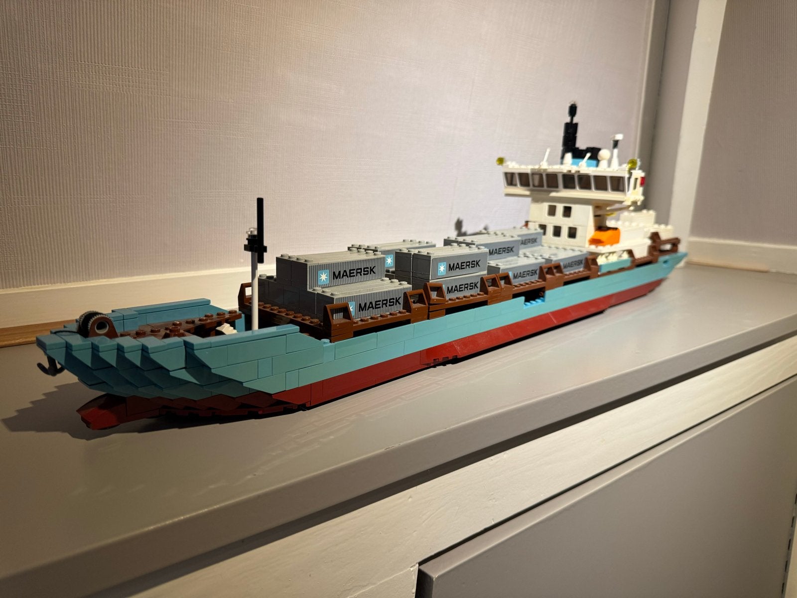 LEGO Maersk Line containerschip 10155, Ophalen of Verzenden, Zo goed als nieuw, Overige merken