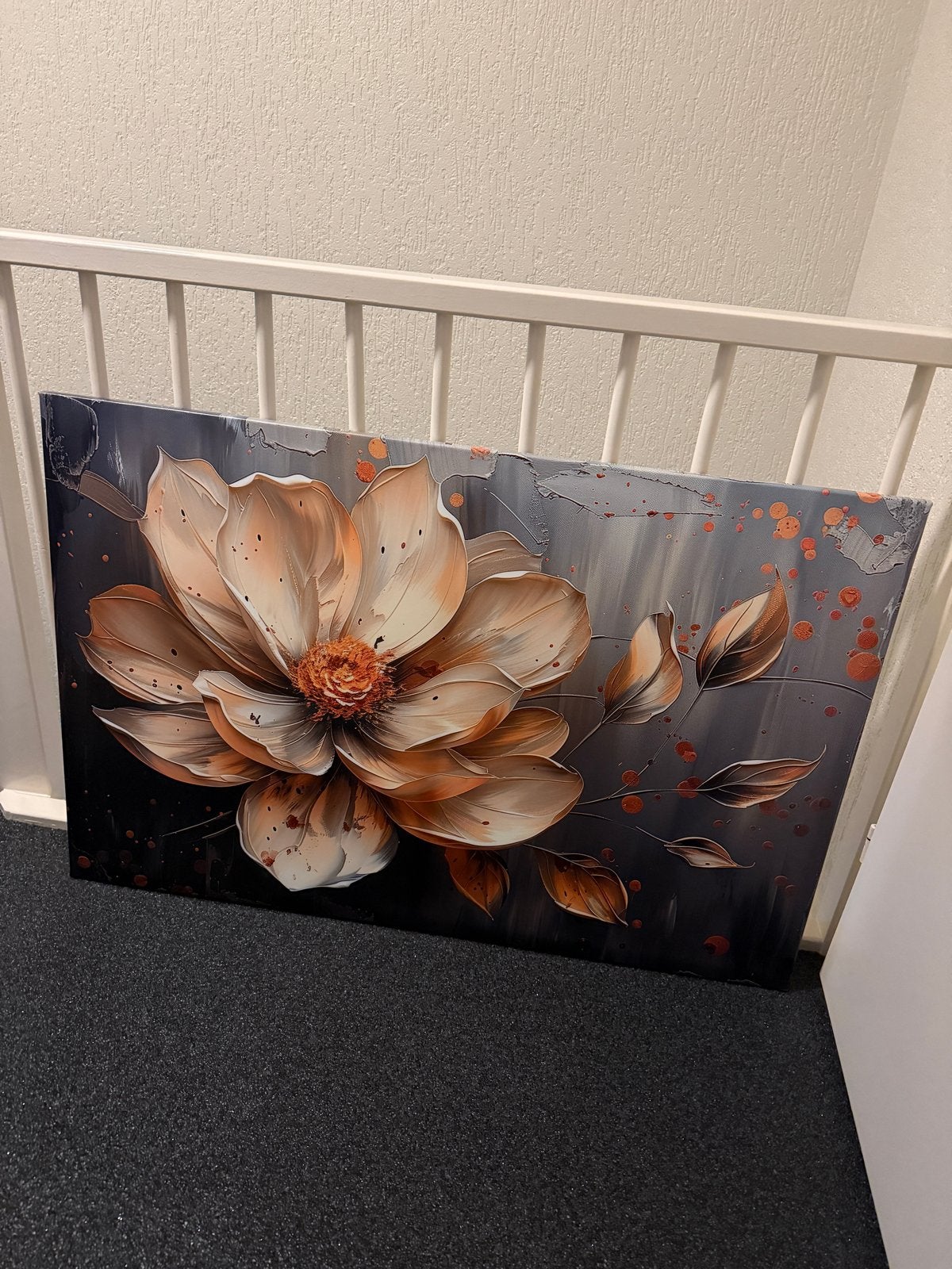 Schilderij Canvas Bloem 120x80 cm nieuw nog nooit gebruikt., Ophalen