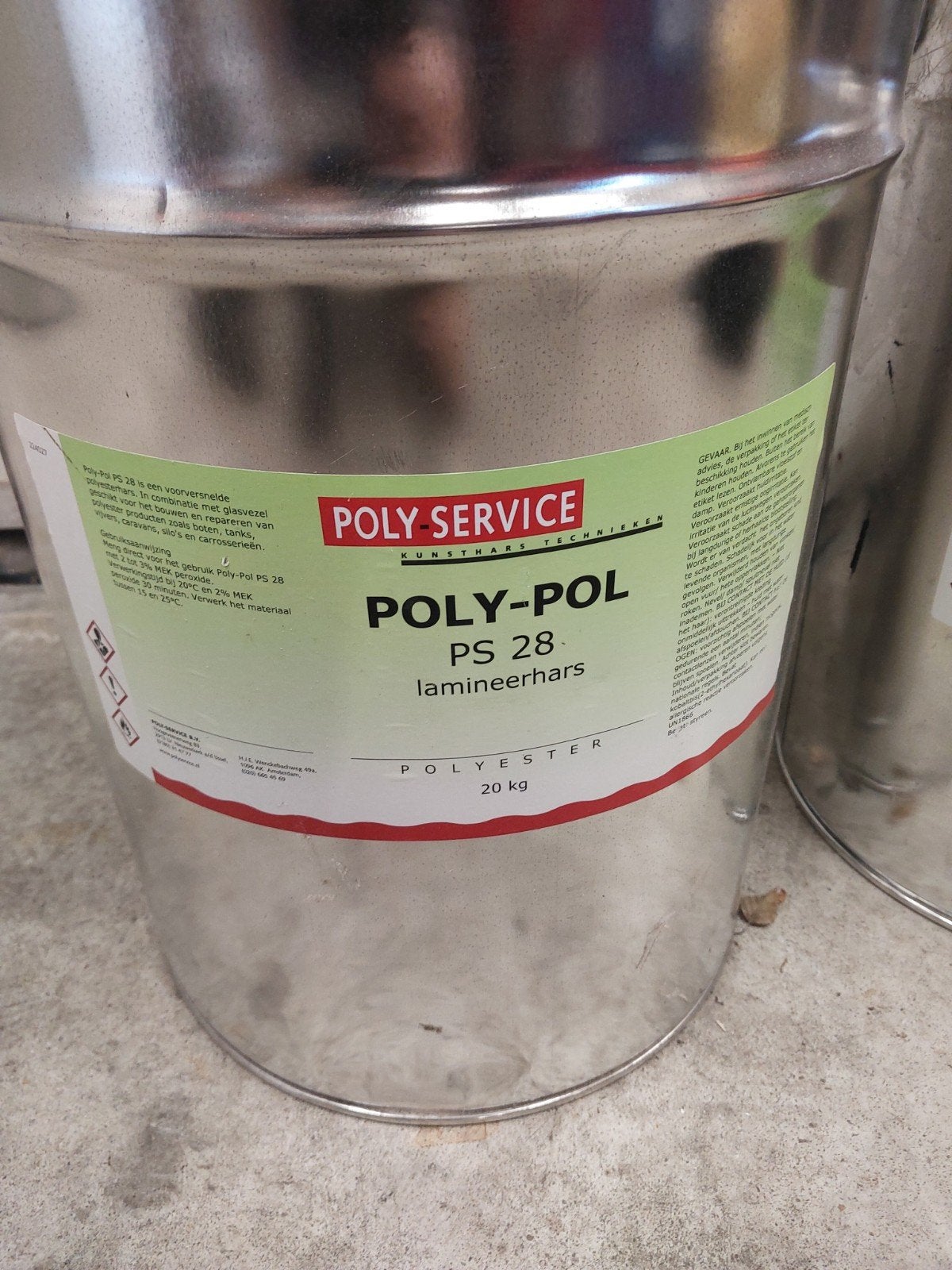 POLY-POL PS 28 lamineerhars - 20 kg polyester, Ophalen, Nieuw, Wit