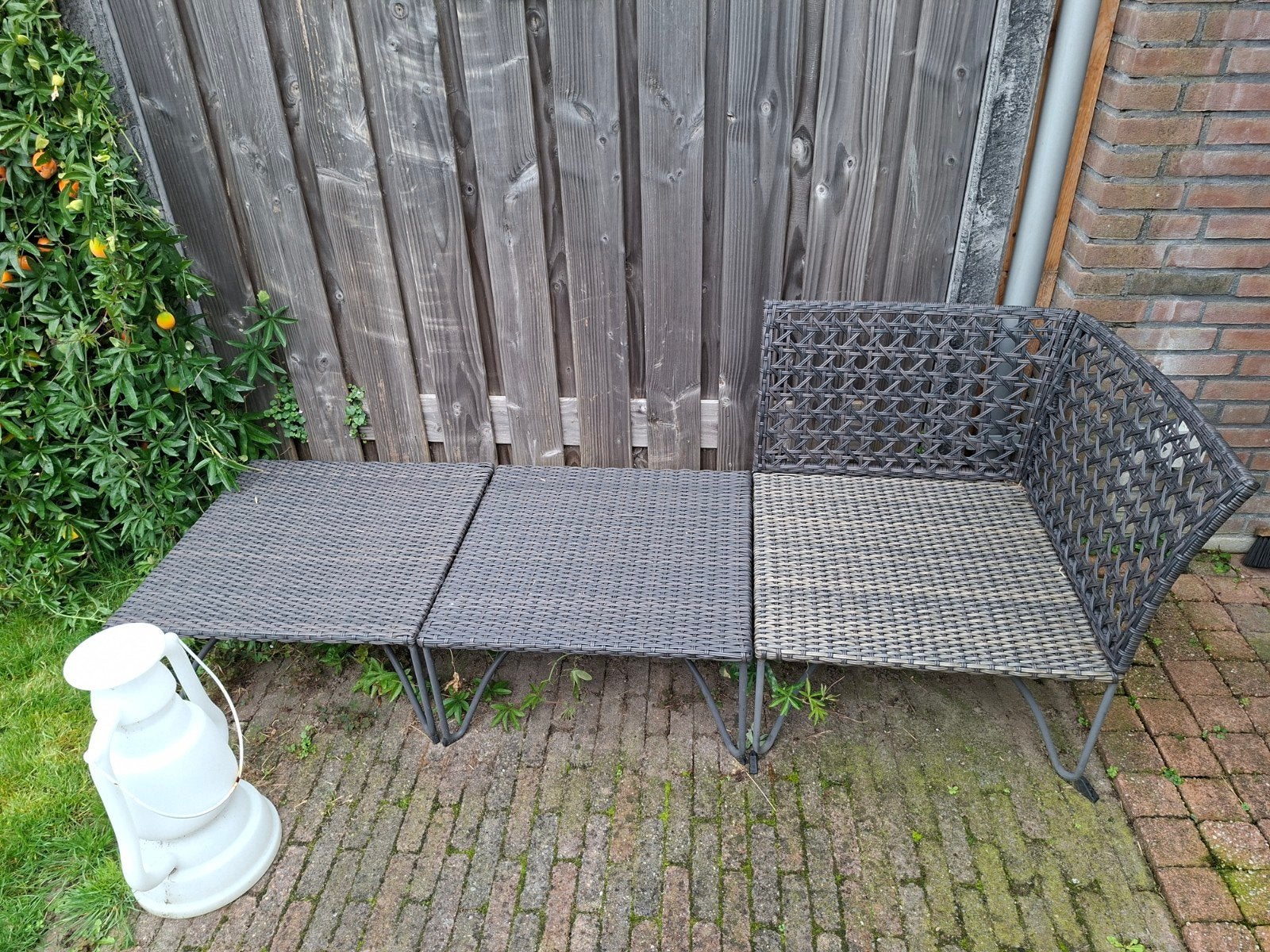 Ikea loungebank - Zonder kussens, Ophalen, Gebruikt, 3 zitplaatsen, Loungeset