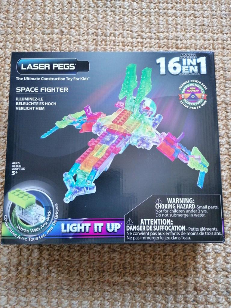 Laser Pegs Space Fighter - Lichtgevend Bouwspeelgoed, Ophalen, Nieuw, Overige merken