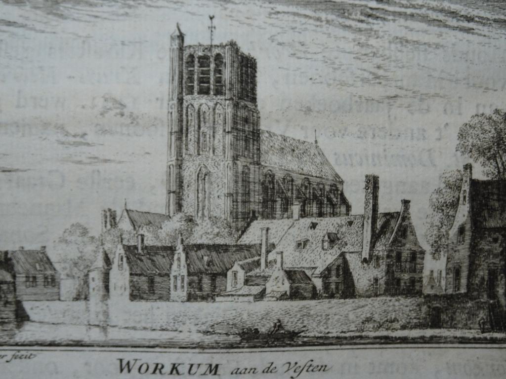 Boekje met 3 gravures zicht op Woudrichem Rademaker, 1750, Antiek en Kunst, Kunst | Etsen en Gravures, Verzenden, Stadsgezicht